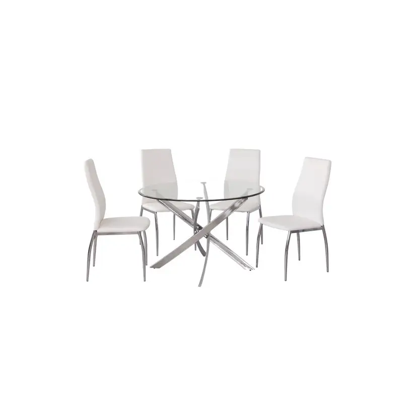 Mesa Comedor 110CM Delia Pata Cromada – foto 4