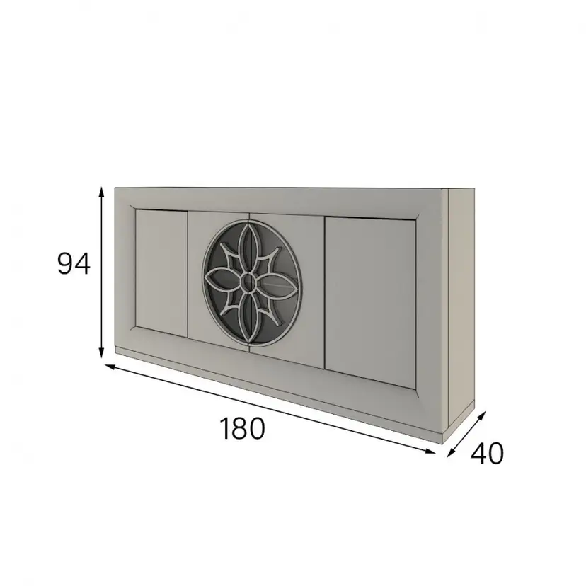Aparador 180*40*94 Roseta Serik – foto 3