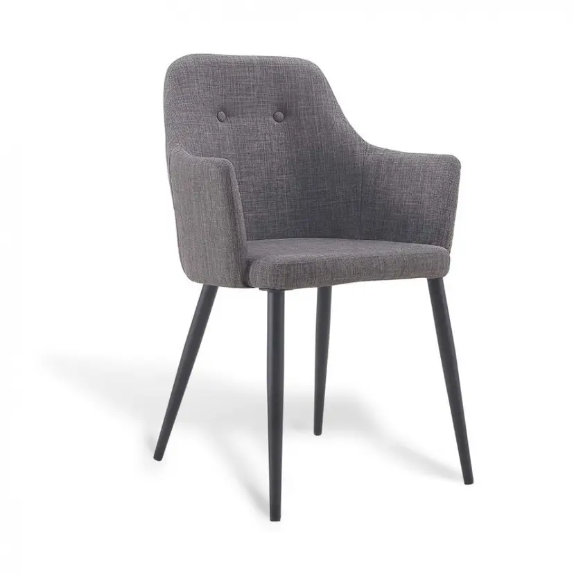 Sillon Tapizado Gris Pata Negra
