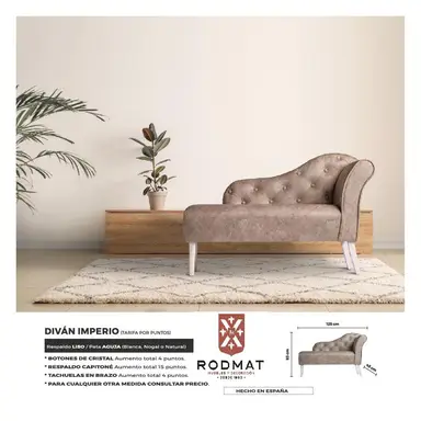Divan Tapizado Modelo Imperio