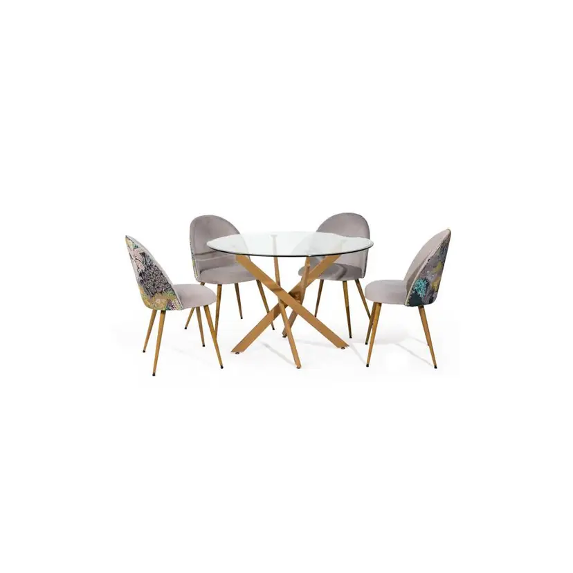 Mesa Comedor 110CM Delia Pata Cromada – foto 5