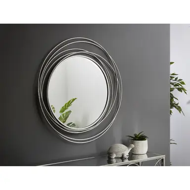 Espejo 80CM Metal Plata