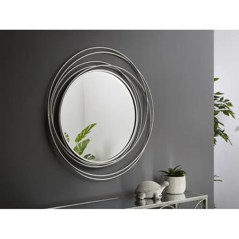 Espejo 80CM Metal Plata