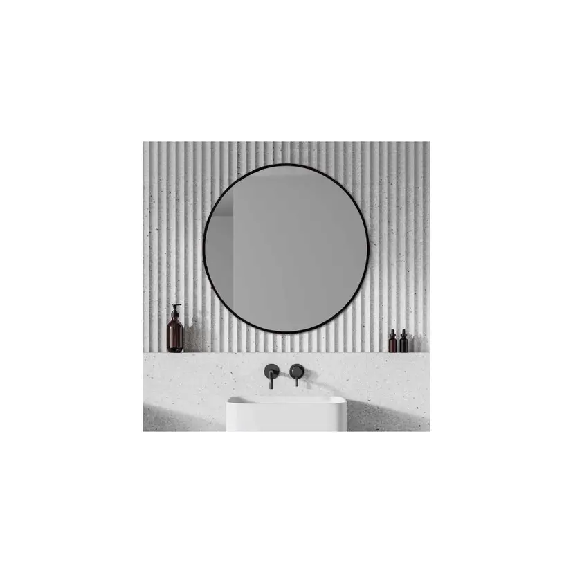 Espejo Metal Negro 7256