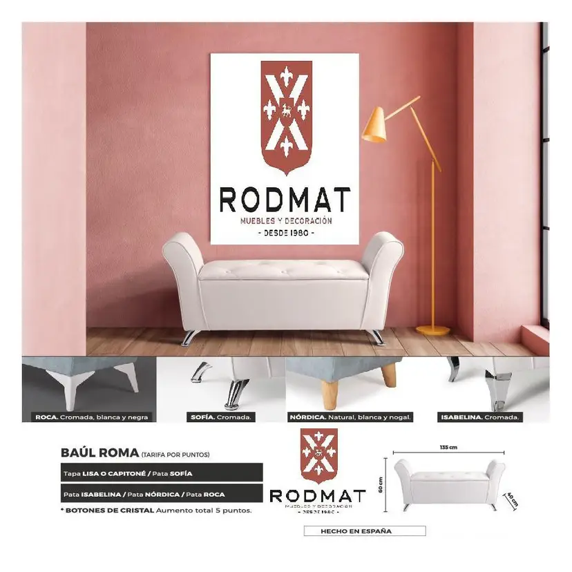 Baul Tapizado Mod Roma