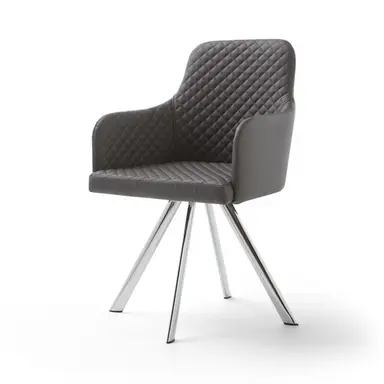 Silla Giratoria Polipiel Gris