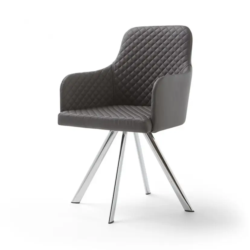 Silla Giratoria Polipiel Gris