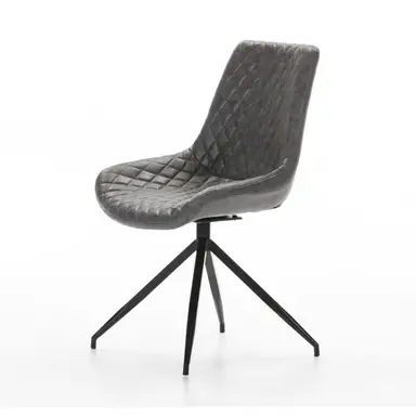 Silla Giratoria Polipiel Gris DC-118