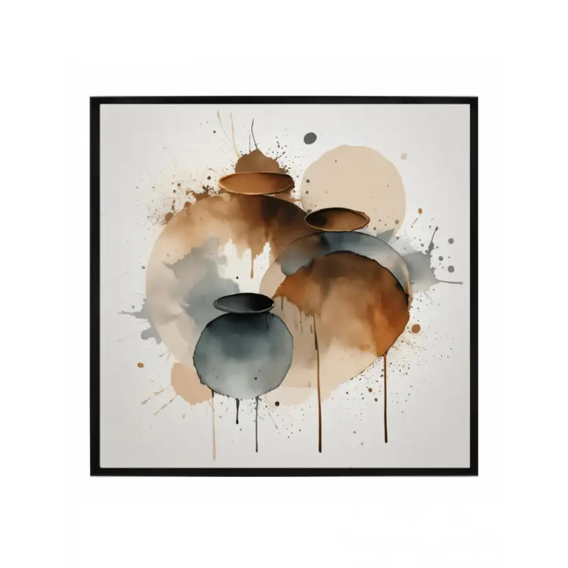 Cuadro 80x80 Impresion Floreros