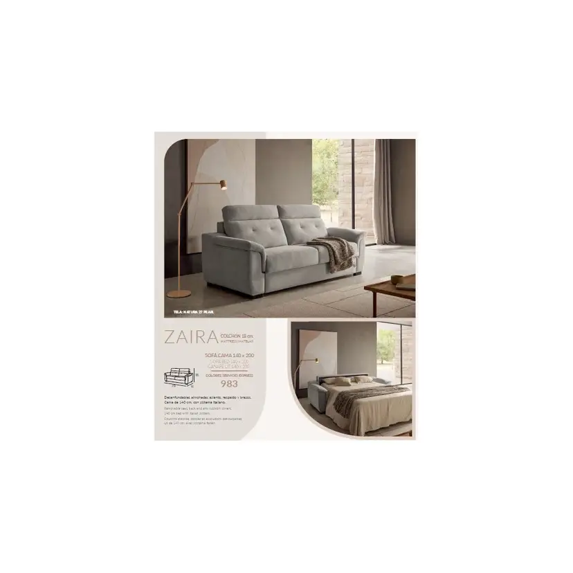 Sofa Cama Italiano Zaira Colchón 18cm – foto 2