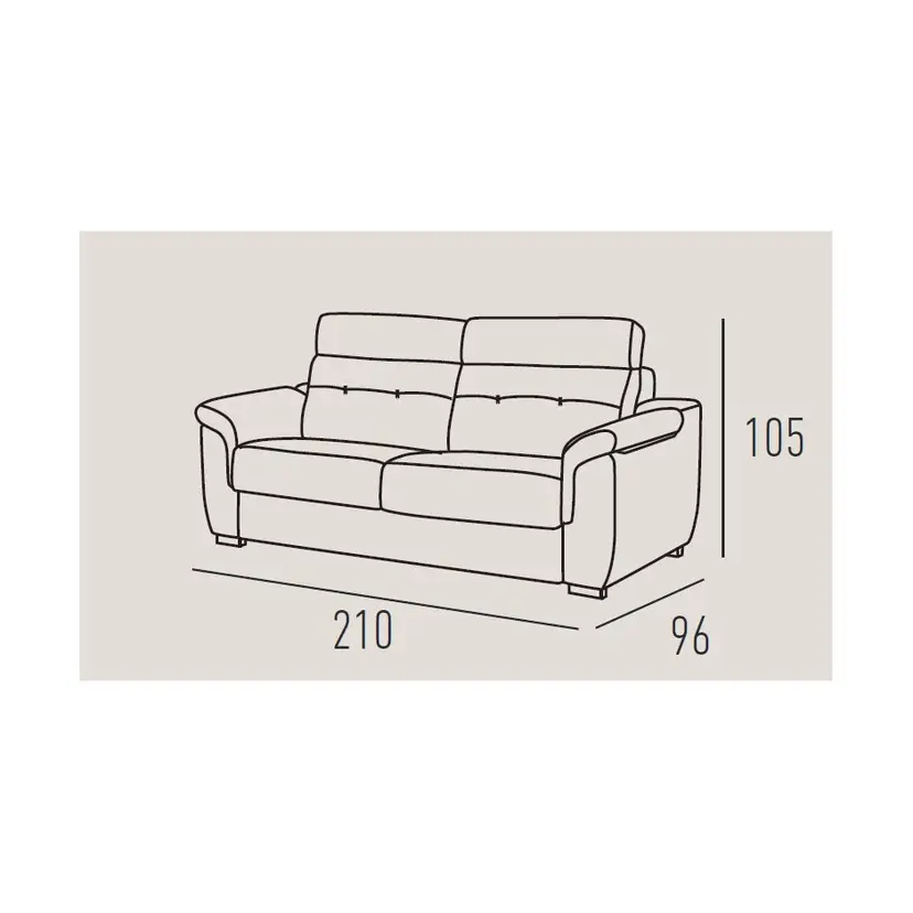 Sofa Cama Italiano Zaira Colchón 18cm – foto 4