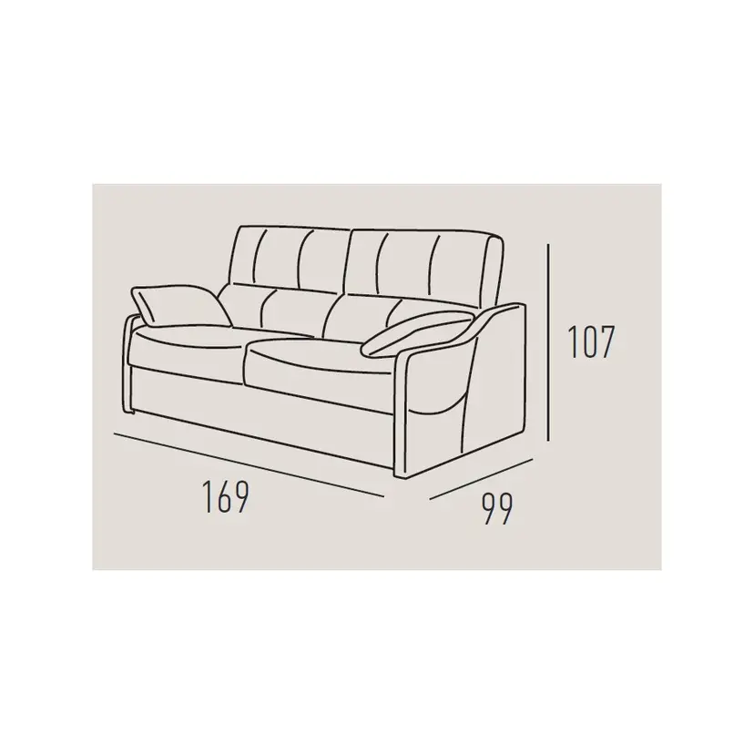 Sofa Cama Italiano Rhin Colchón 16cm Reducido – foto 5
