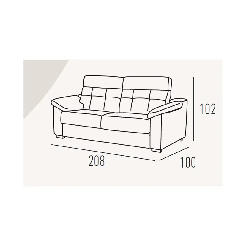 Sofa Cama Italiano Kata Colchón 14cm – foto 4