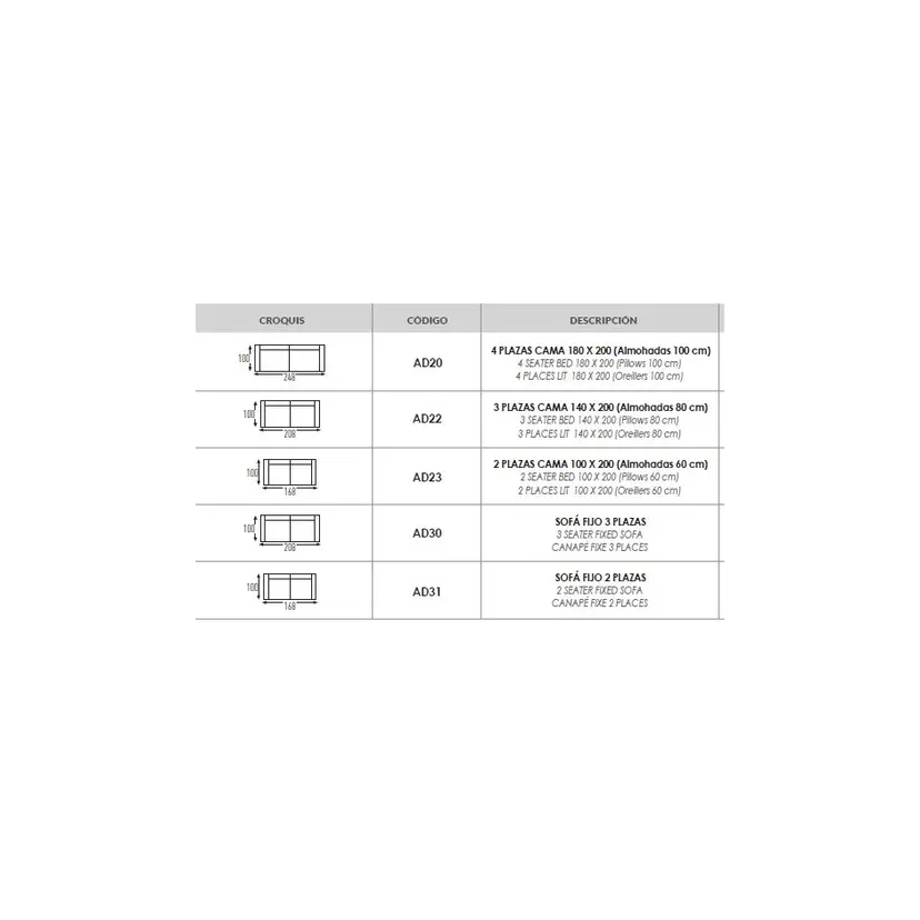 Sofa Cama Italiano Dunia Colchón 18cm. – foto 3
