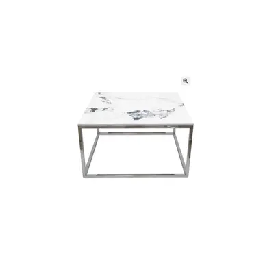 Mesa Centro 80cm Cromo Cubo