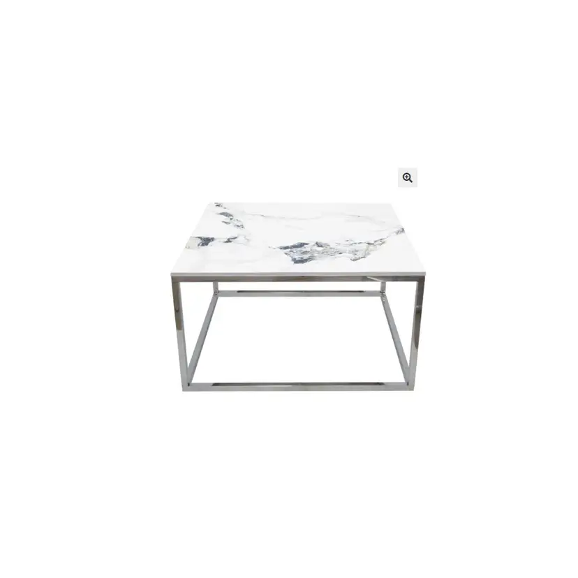 Mesa Centro 80cm Cromo Cubo