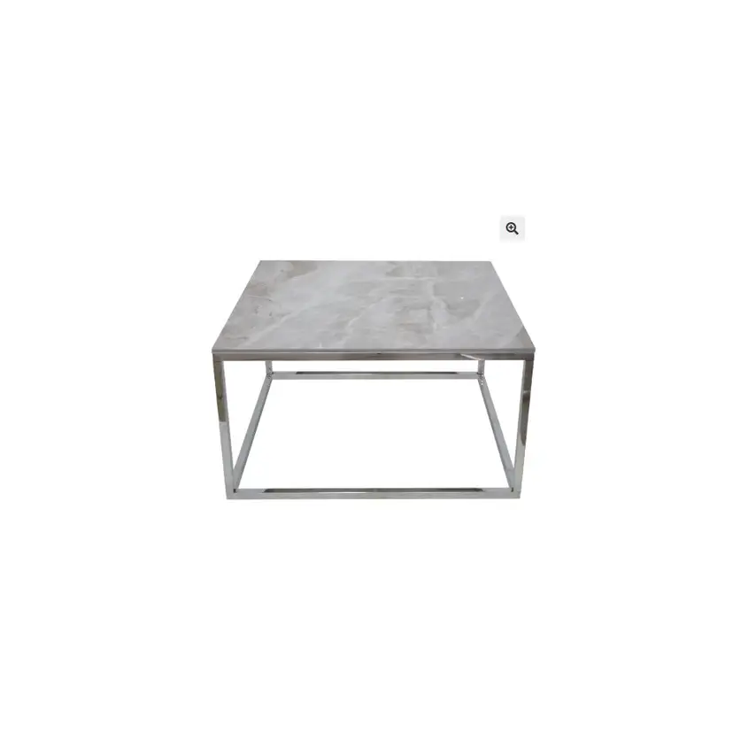 Mesa Centro 80cm Cromo Cubo – foto 3