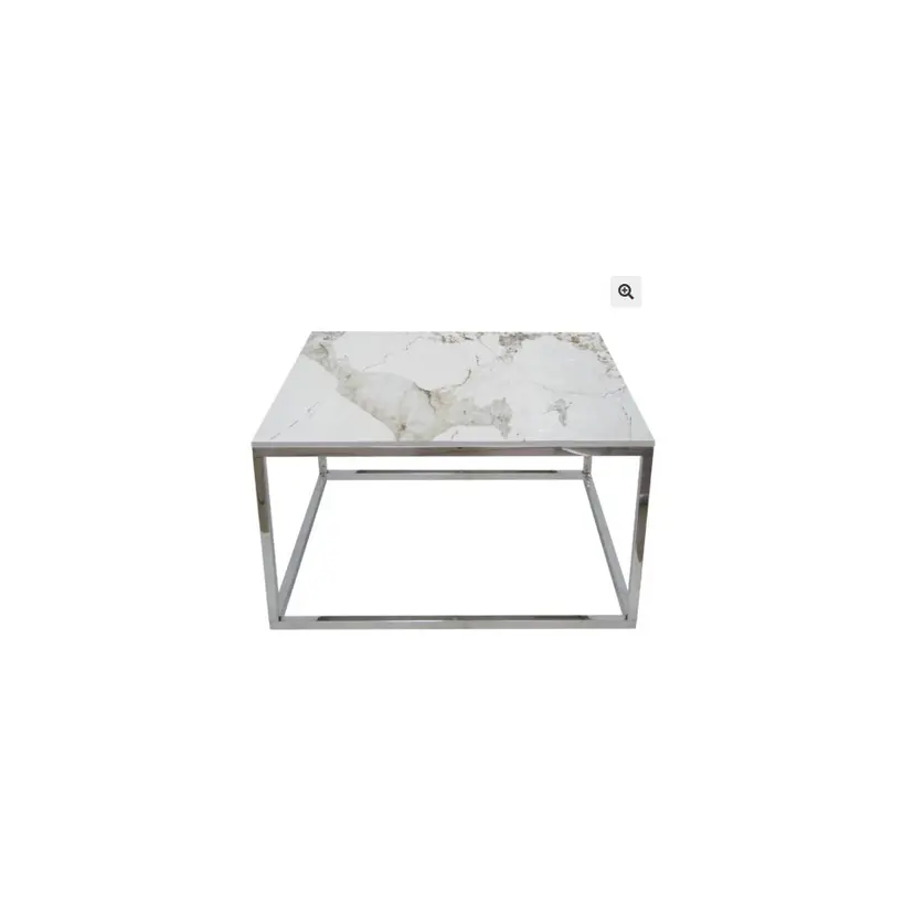 Mesa Centro 80cm Cromo Cubo – foto 4