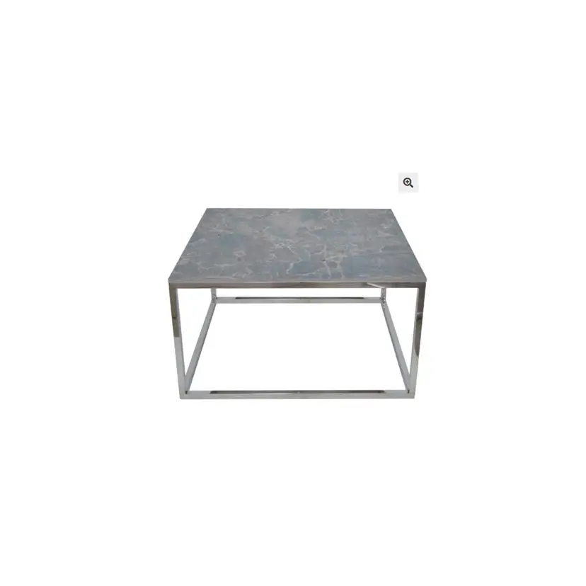 Mesa Centro 80cm Cromo Cubo – foto 6