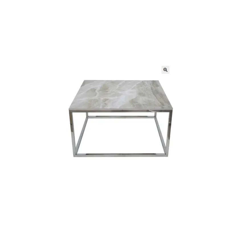 Mesa Centro 80cm Cromo Cubo – foto 7