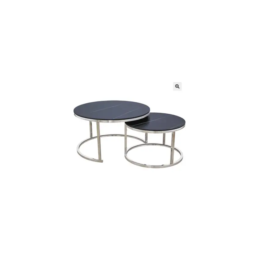Mesa Centro Nido Cromo Redonda – foto 2