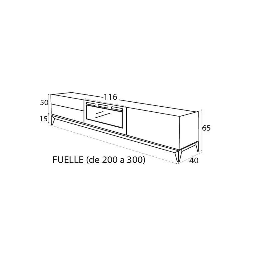 Mueble TV con Chimenea FIII01 – foto 3