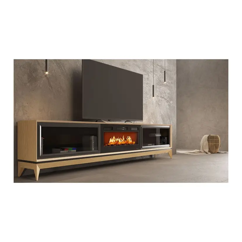Mueble TV con Chimenea FIII07