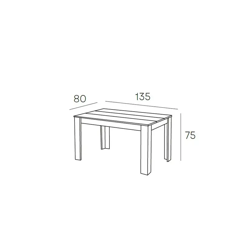 Mesa Comedor 135x80 Domus – foto 3