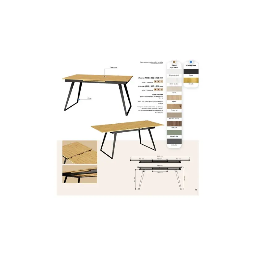 Mesa Comedor Extensible H-213 – foto 3