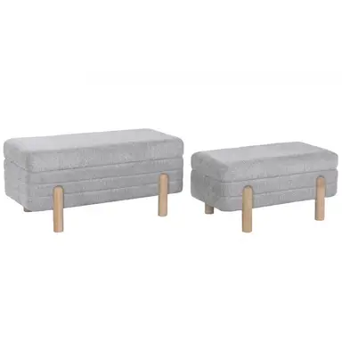 Baul Tapizado Gris