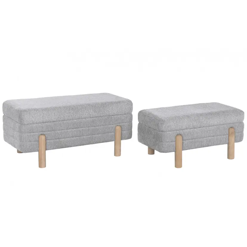 Baul Tapizado Gris