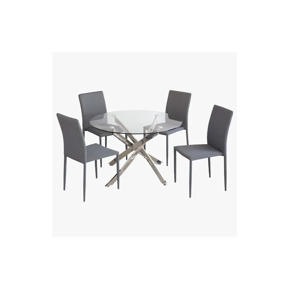 Mesa Comedor 110CM Delia Pata Cromada – foto 3