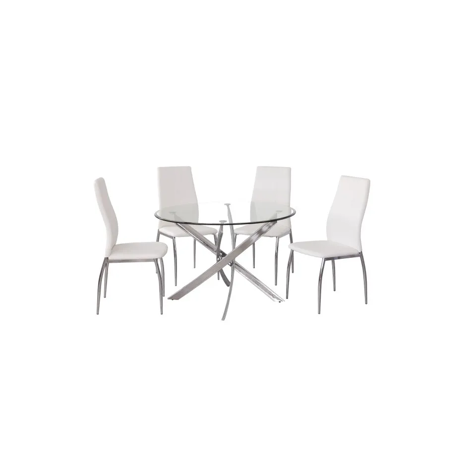 Mesa Comedor 110CM Delia Pata Cromada – foto 4