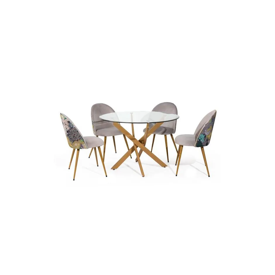 Mesa Comedor 110CM Delia Pata Cromada – foto 5