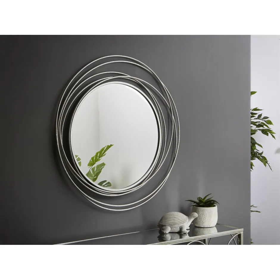 Espejo 80CM Metal Plata – foto 1