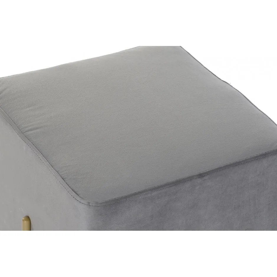 Puff Terciopelo Gris – foto 2