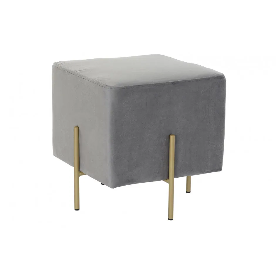 Puff Terciopelo Gris – foto 1