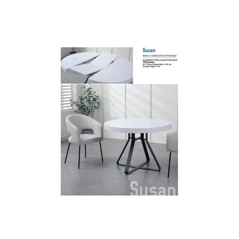 Mesa Comedor Extensible Susan – foto 1