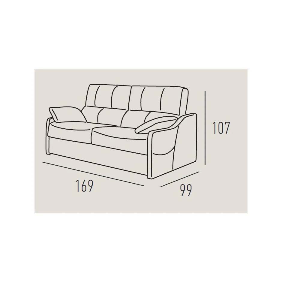Sofa Cama Italiano Rhin Colchón 16cm Reducido – foto 5