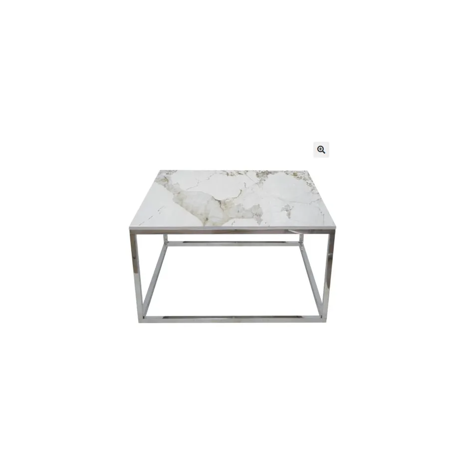 Mesa Centro 80cm Cromo Cubo – foto 4