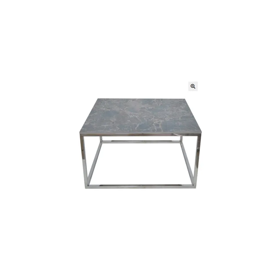 Mesa Centro 80cm Cromo Cubo – foto 6