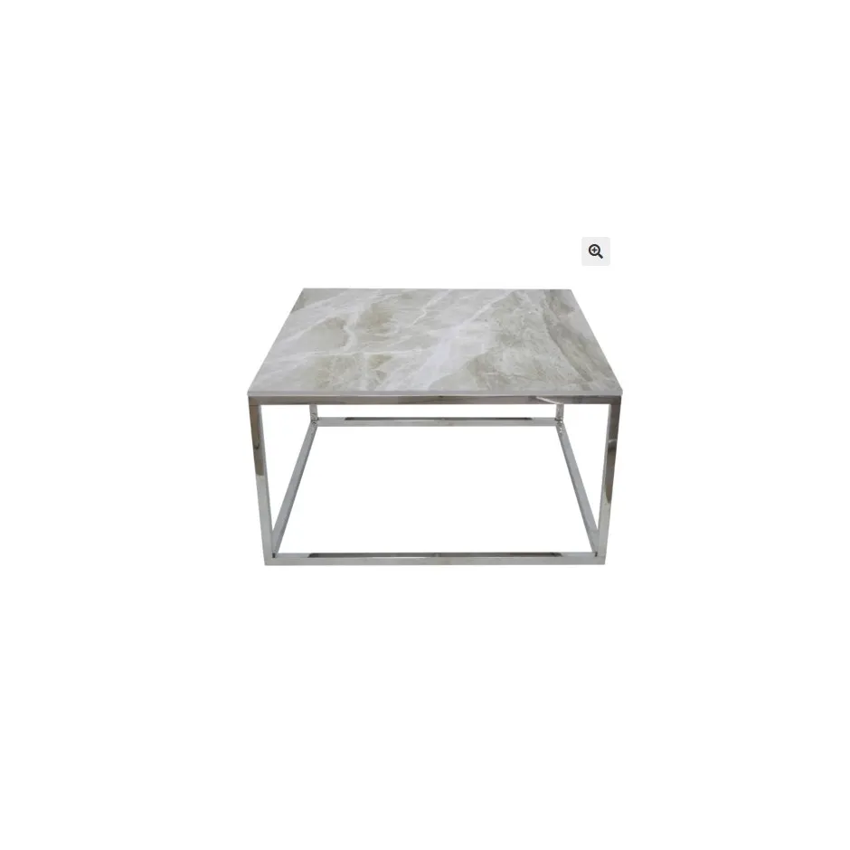 Mesa Centro 80cm Cromo Cubo – foto 7