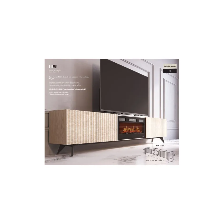 Mueble TV con Chimenea FIII08 – foto 1