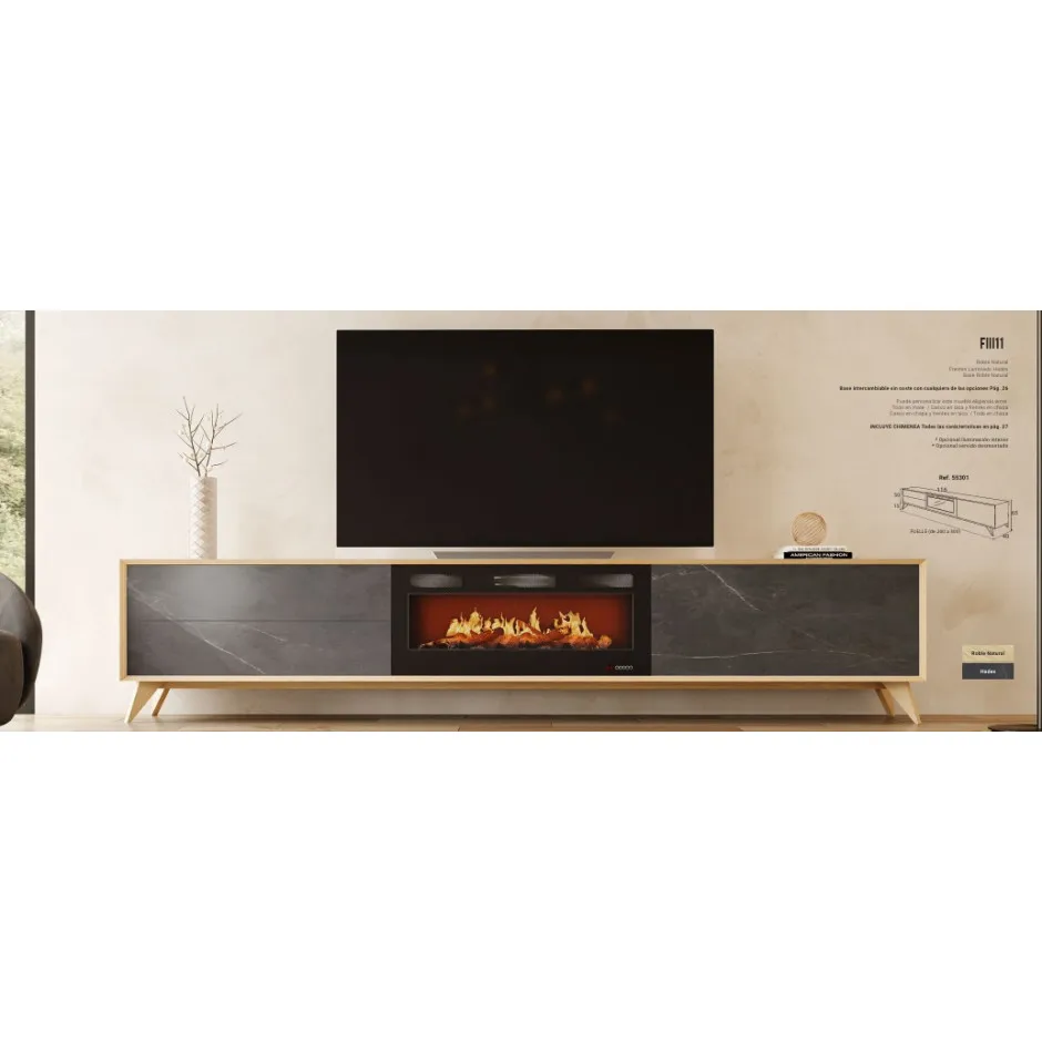 Mueble TV con Chimenea FIII11 – foto 1