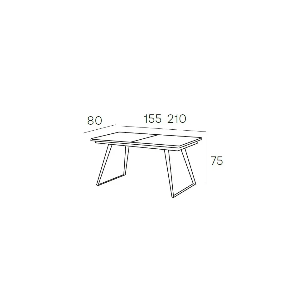 Mesa Comedor Ext. 155(210)*80*75 Sacha – foto 2