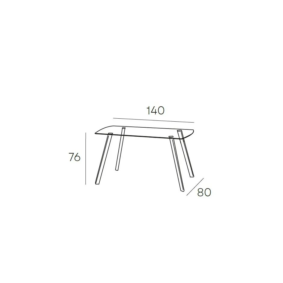Mesa Comedor 140*80*76 Crystal – foto 4