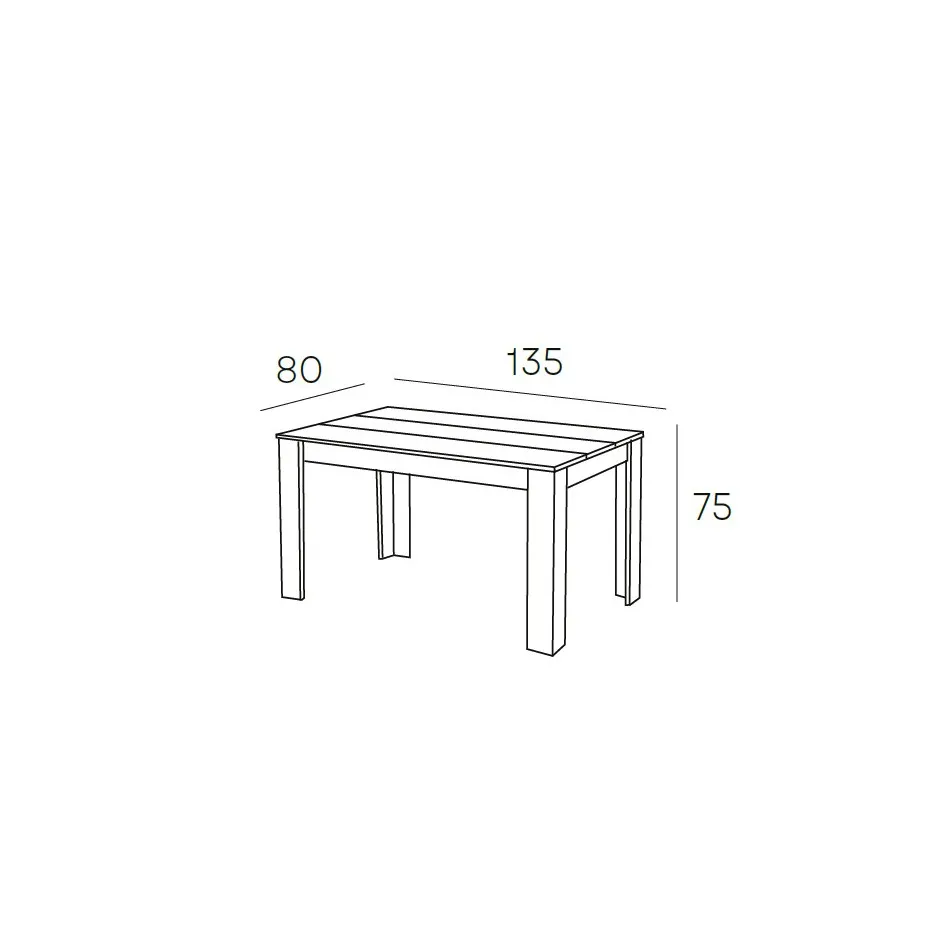 Mesa Comedor 135x80 Domus – foto 3