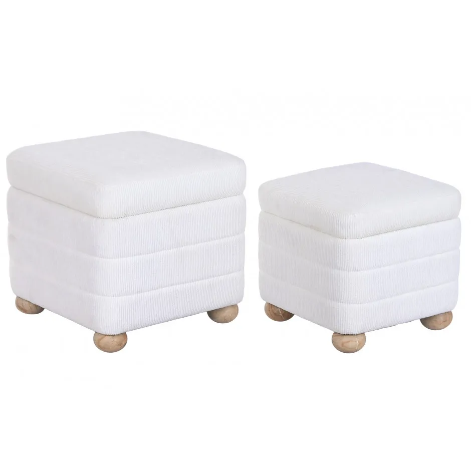 Baul Tapizado Blanco – foto 1